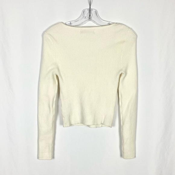 Abercrombie & Fitch Scoopneck Corset Sweater Knit Top - Picture 5 of 7